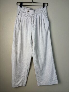 Banana Republic Men's White Wide-Leg Chinos